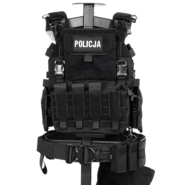 Zestaw Taktyczny Plate Carrier + Pas Taktyczny "POLICJA"